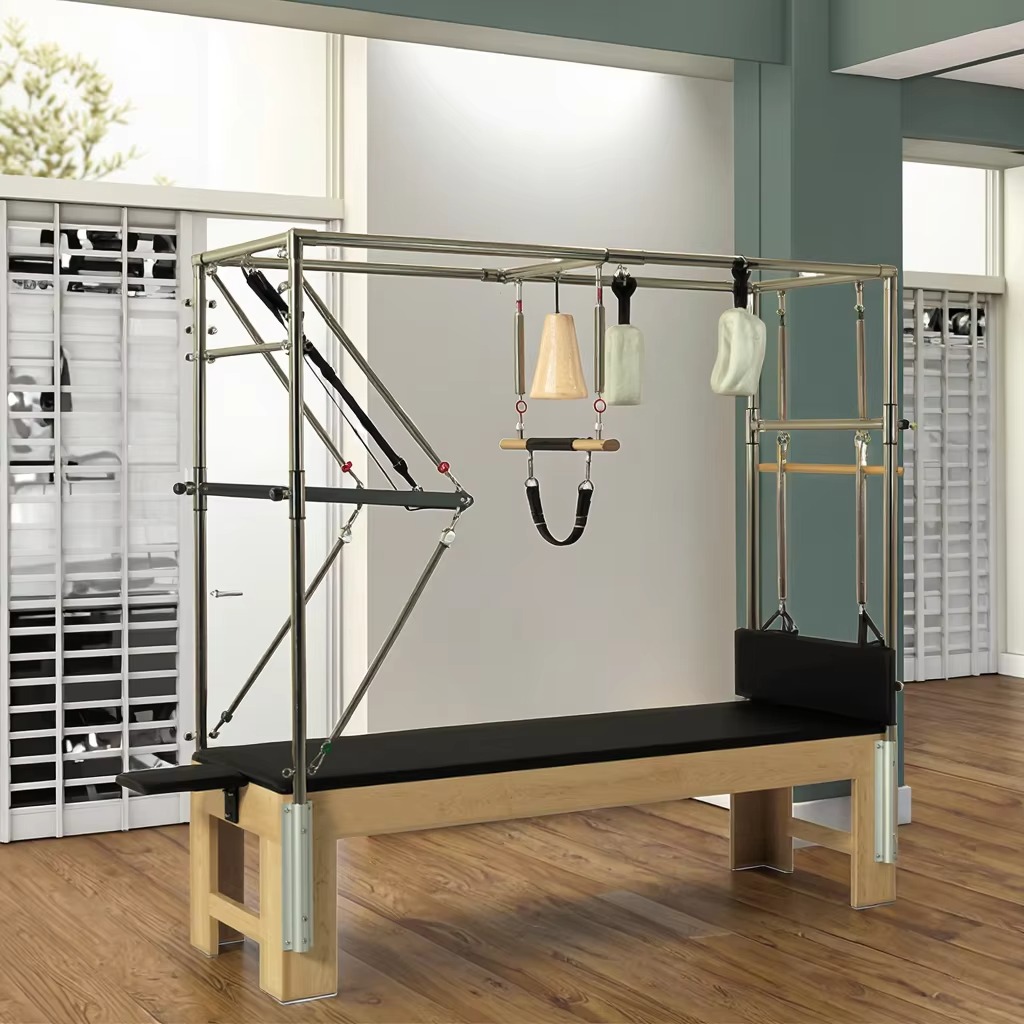 Yoga Fitness Reformer - Professionelles kommerzielles Yoga-Trainingsgerät für Zuhause, Fitness-Eichen-Pilates-Reformer-Ausrüstung