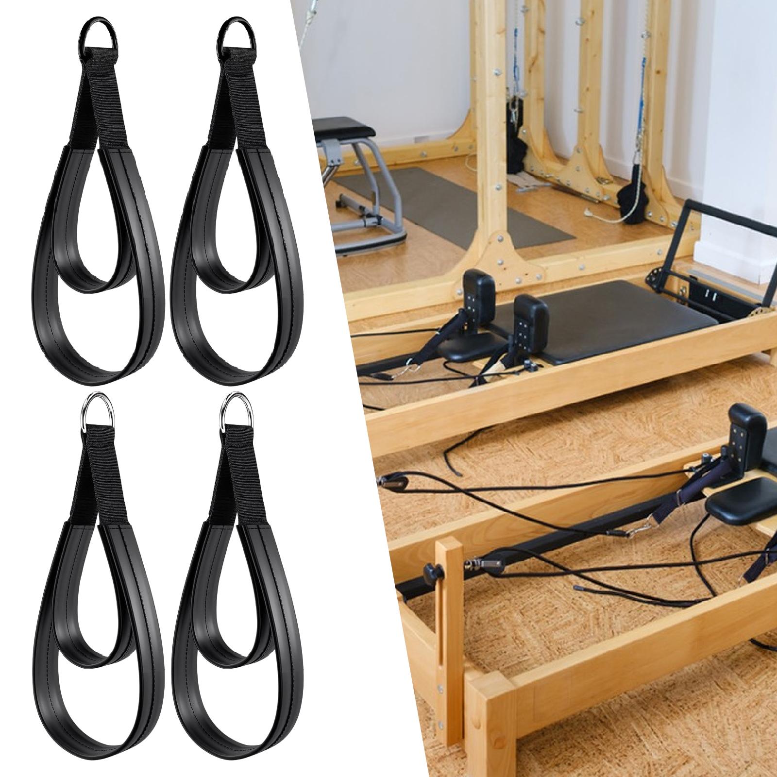 Yoga Fitness Reformer - 2 x D-Ringe, Riemengriff, multifunktionale Pilates-Doppelschlaufenriemen