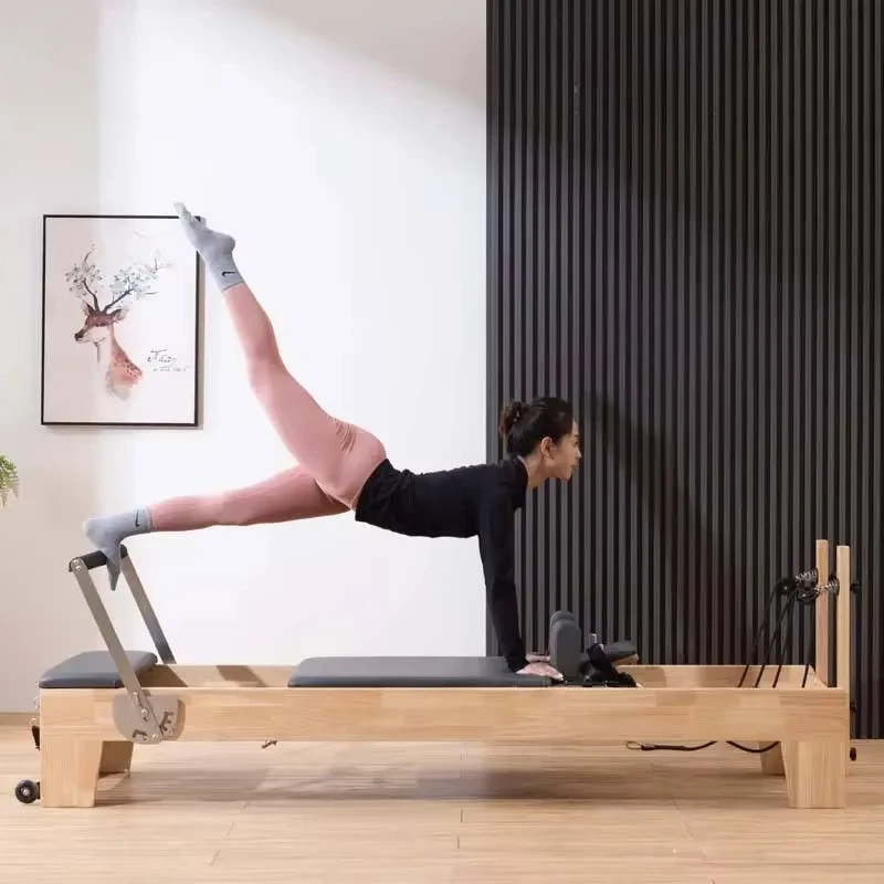 Yoga Fitness Reformer - Home Gym Professionelles Yoga-Trainingsbett Holzausrüstung Fitness