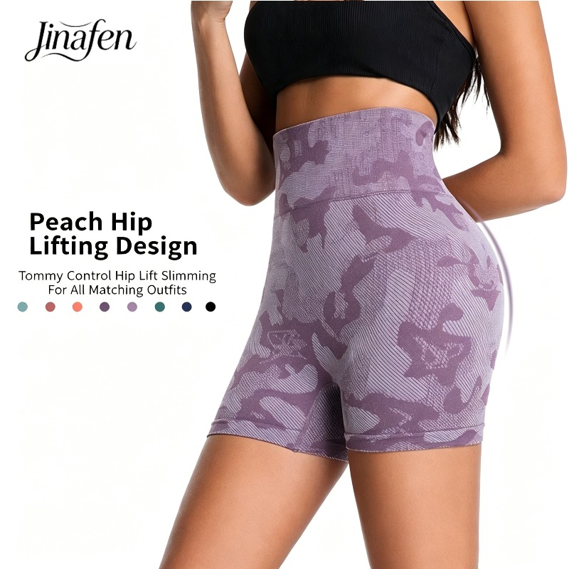 Yoga Daily Fitness - Sommer Camouflage Gerippte Damen Yoga-Shorts mit
